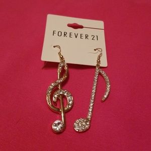 Music note earrings
